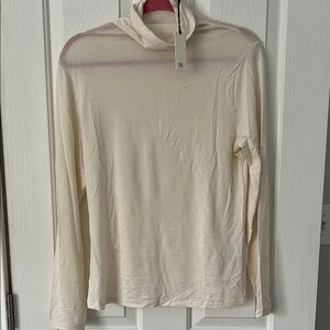 Banana Republic Cream Turtleneck Top